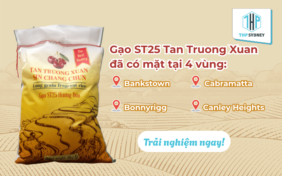 Gạo ST25 Tan Truong Xuan dành cho người yêu ẩm thực tại Úc