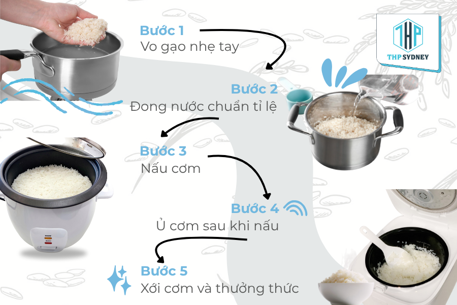 Hướng dẫn nấu cơm gạo ST25