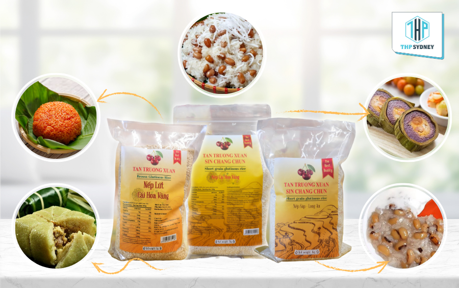 Nếp Tan Truong Xuan cho các món chè, xôi, bánh truyền thống