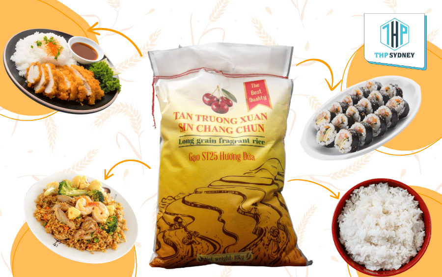 Gạo ST25 Tan Truong Xuan là nguyên liệu chế biến nhiều món ngon